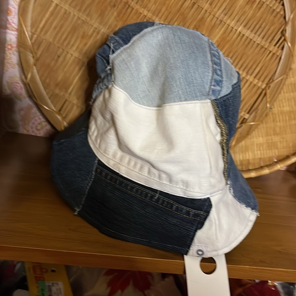 Refurbished denim patch bucket hat adult s/m - Picture 3 of 4